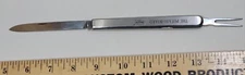 "CEM"  Maniago  Rare Italy MELON  TESTER Red FOLDING Blade&Fork Sampler Knife