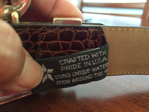 BRIGHTON BROWN LEATHER BELT CRAFTED MADE USA M 30 B4708 - Picture 3 of 9