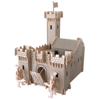 Ritterburg 3D Holzbausatz Burg Schloss Burganlage Holz Steckpuzzle Holzpuzzle 