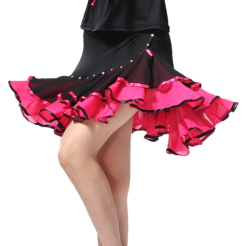 SEAUR - Dansrok voor dames, latin tango, buikdans, heupsjaal, franjesrok, Cha Cha, balzaal, dansjurk voor feestclub, Blauw 3, One size