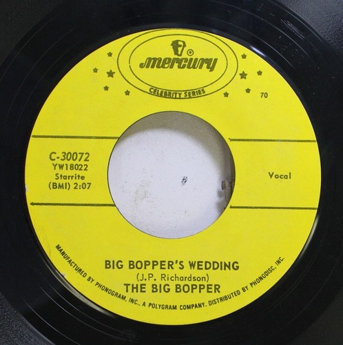 rock 45 the big bopper - big boppers wedding / chantilly lace