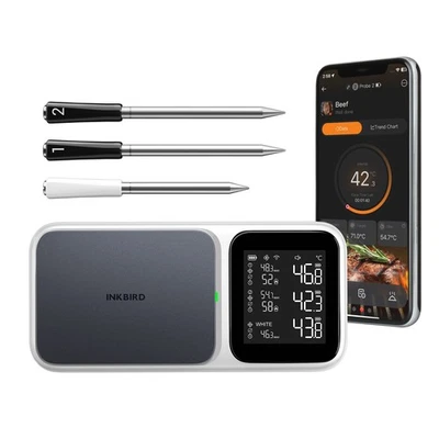 INKBIRD WiFi 5G Bluetooth BBQ Meat Thermometer Probe Real time Calibration Grill - Image 1 of 4