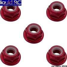 X Spede Lnf502 5mm Red Flanged Lock Nut 5 X Spede Lnf502 5mm Red Flanged Lock Nut 5