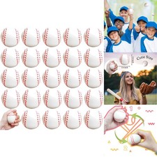 Mini Baseball Stress Balls: Set of 24 2.5 Inch Foam Toys for Parties and School