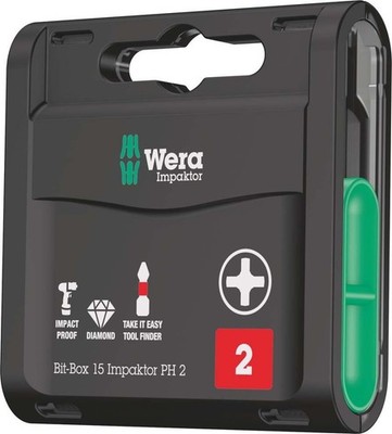 Wera Werk Bit-Box Impaktor 05057752001 Kreuzschlitzschrauben Bit-Box