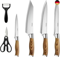 Messerset, Scharfes KüChenmesser Set 6-Teilig, Messer Kochmesser Set Aus