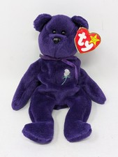 1997 Ty Beanie Babies - PRINCESS DIANA Purple Bear Toy
