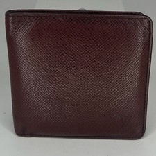 Louis Vuitton Brown Taiga Leather Bifold Wallet Bordeaux Vintage Mens