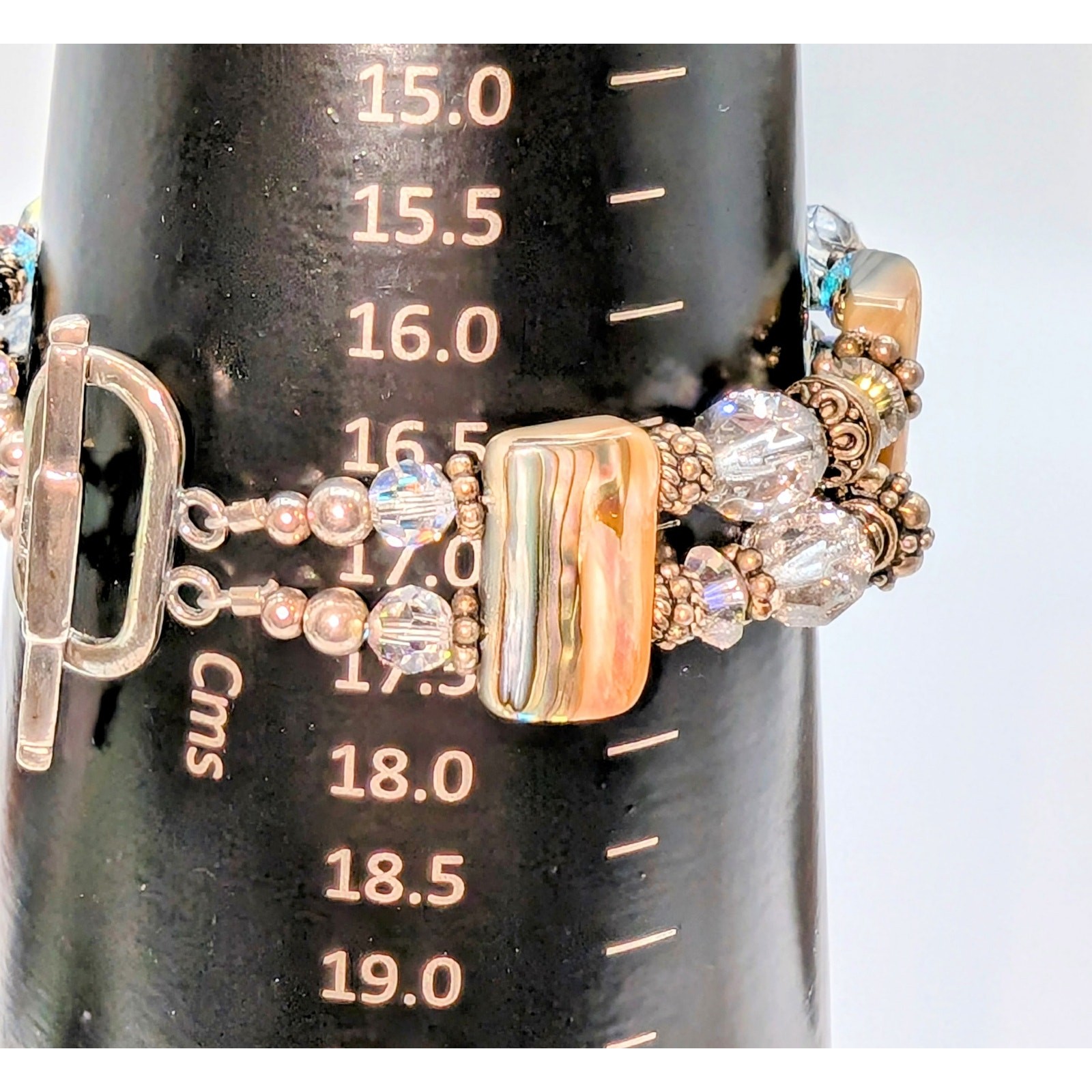 Signed Abalone Shell Chunks AB Crystal Sterling B… - image 5