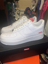Nike Air Force 1 x Supreme Low Box Logo - White for Sale