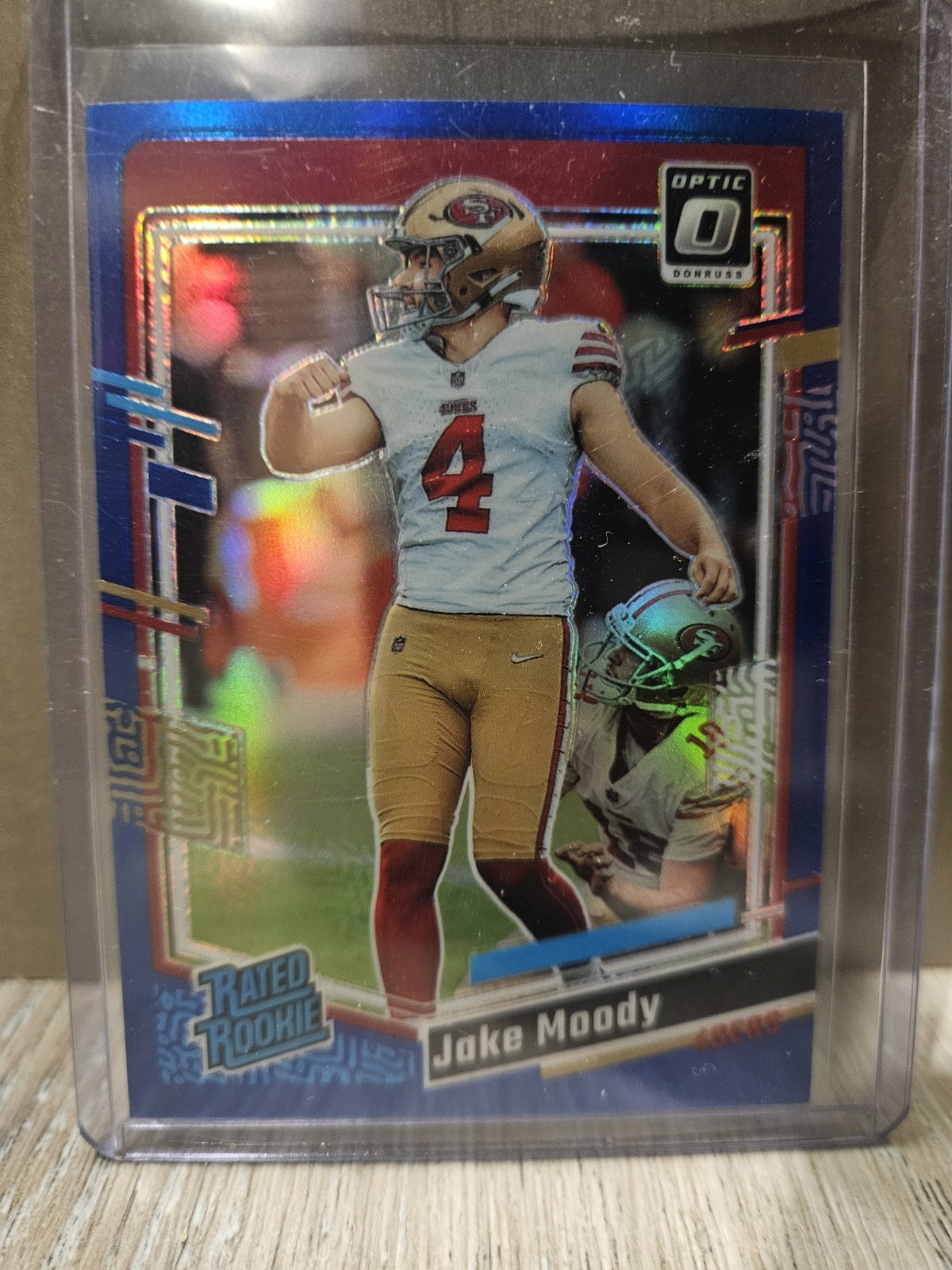 2023 OPTIC BLUE /199 RATED ROOKIE 289 Jake Moody San Francisco 49ers