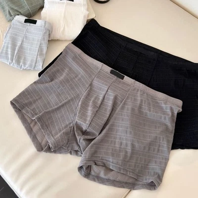 Boxer homme soie glacée short caleçon pour UNI taille moyenne L-4XL - Photo 1/4
