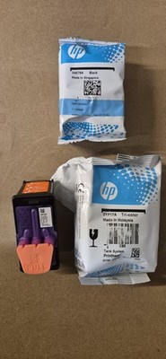 HP X4E75A Schwarz & 3YP17A Tri-Color Tank System Druckköpfe - Original HP!