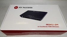 AV Access KVM Switch Docking Station for 2 Monitors 2 Computers, 4K KVM 14in