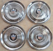 1959-1960 Amc 14 Hubcaps X4 Set Of Wheel Covers Rambler Ambassador American 1959-1960 Amc 14 Hubcaps X4 Set Of Wheel Covers Rambler Ambassador American