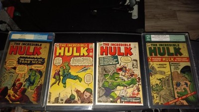 Incredible Hulk 1962 Comics 2.3.4.5.6.101 -109 Giant Size 1 Two Copies 27 Books