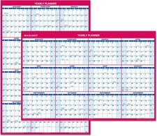 AT-A-GLANCE 2026 Erasable Calendar, Dry Erase Wall Planner, 48 x
