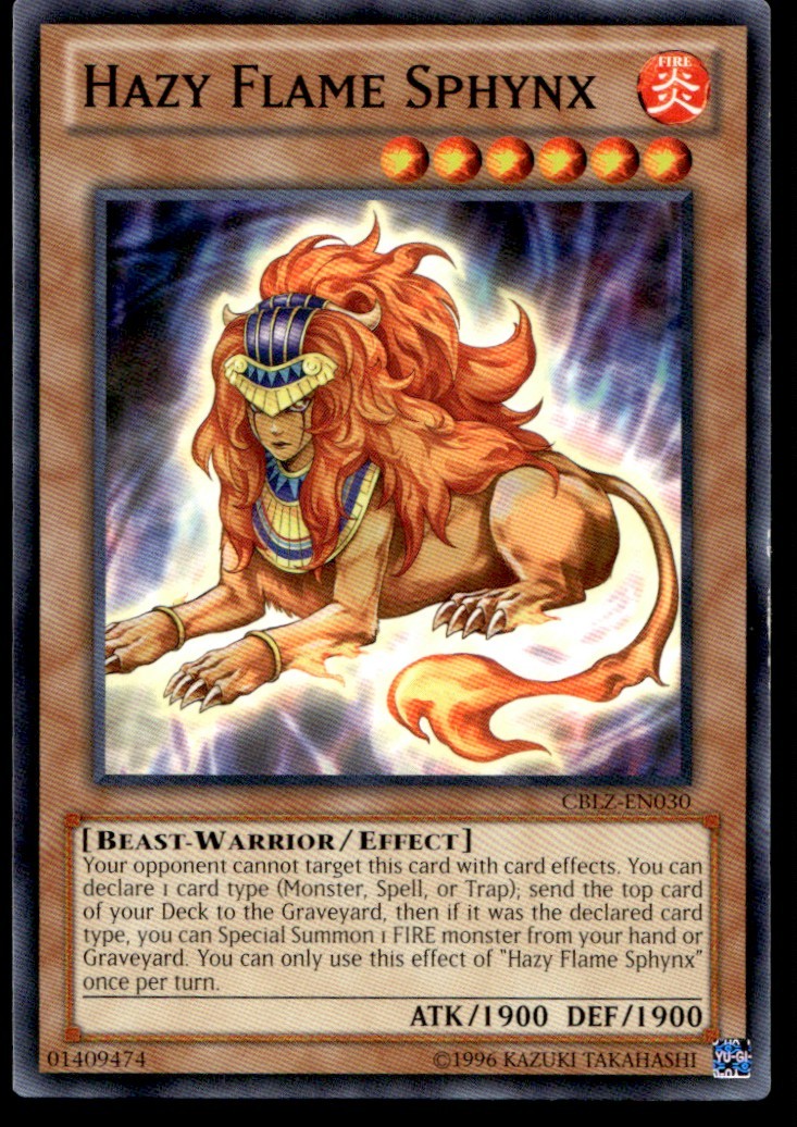 Hazy Flame Sphynx CBLZ CBLZ-EN030 MP YuGiOh Buy 10 Get 10 Free | Free Ship