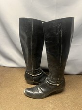 salvatore ferragamo Vintage Size 7AAAA Women s Tall Black Zip Sides Boots