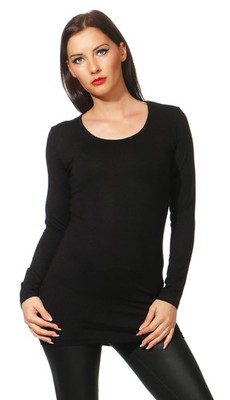Mellice - Damen Longshirt Langarm Shirt Tunika