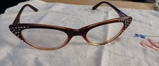 Vintage Cat Eye Glasses 1960s Brown To Clear Super Cute And Rare