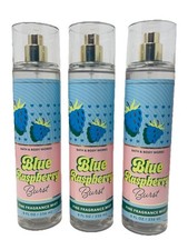3 BATH  BODY WORKS Blue Raspberry Burst FINE FRAGRANCE MIST SPRAY 8 FL OZ NEW