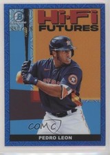 2022 Bowman Hi-Fi Futures Mega Box Blue Mojo Refractor 57/150 Pedro Leon 04o2