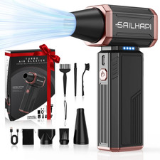 Compressed Air Duster 300000RPM, Cordless Electric Barber Blower High Speed, w