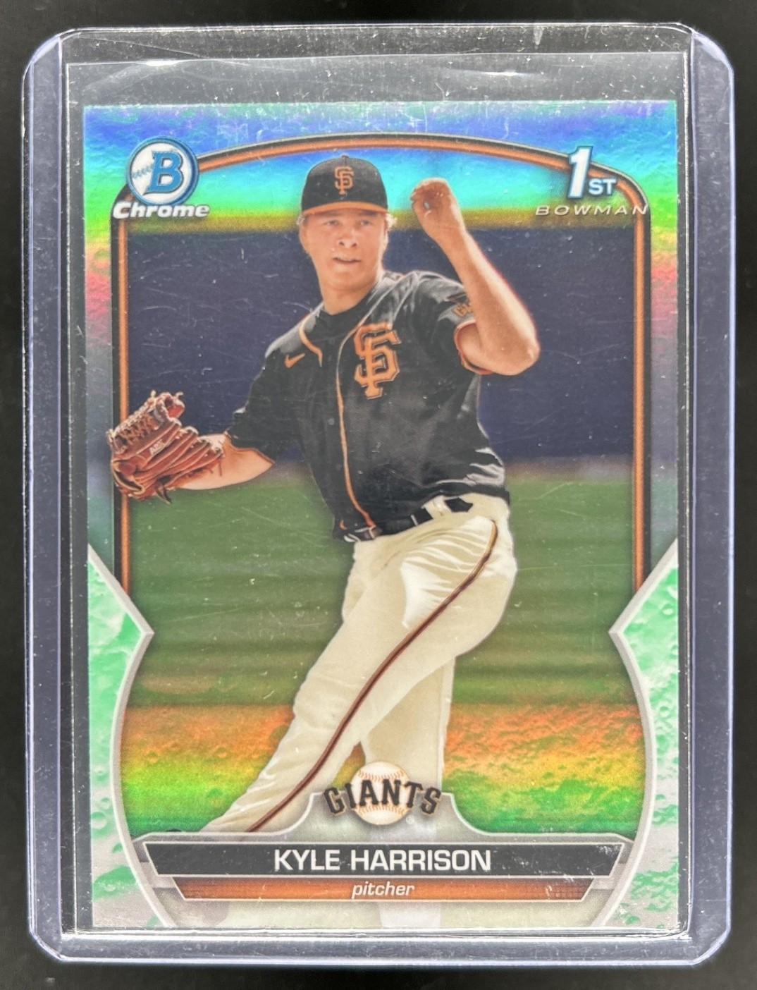 2023 Bowman Kyle Harrison Chrome 1st Lunar Glow Refractor #BCP-93 Giants