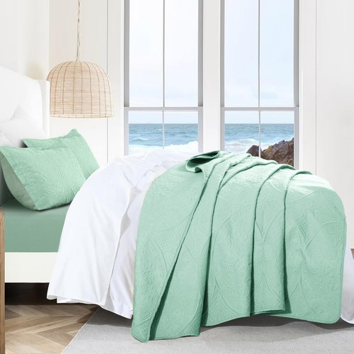 Floral Bedspreads Queen Size 3 Piece Quilted Bedspread Quilt Set Comforter Set - Picture 126 of 166