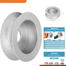 Bullnose Grinding Wheel Porcelain Bullnose Tool 20Mm 7.3Cm Brazed Grinding Whe [