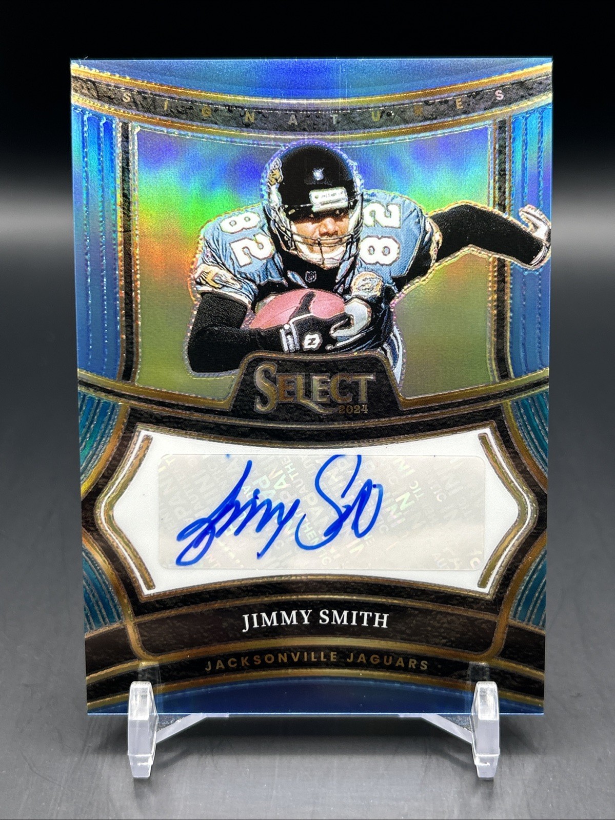 Jimmy Smith 2024 Panini Select - Signatures #SP-JSH Light Blue Prizm /49 (AU)