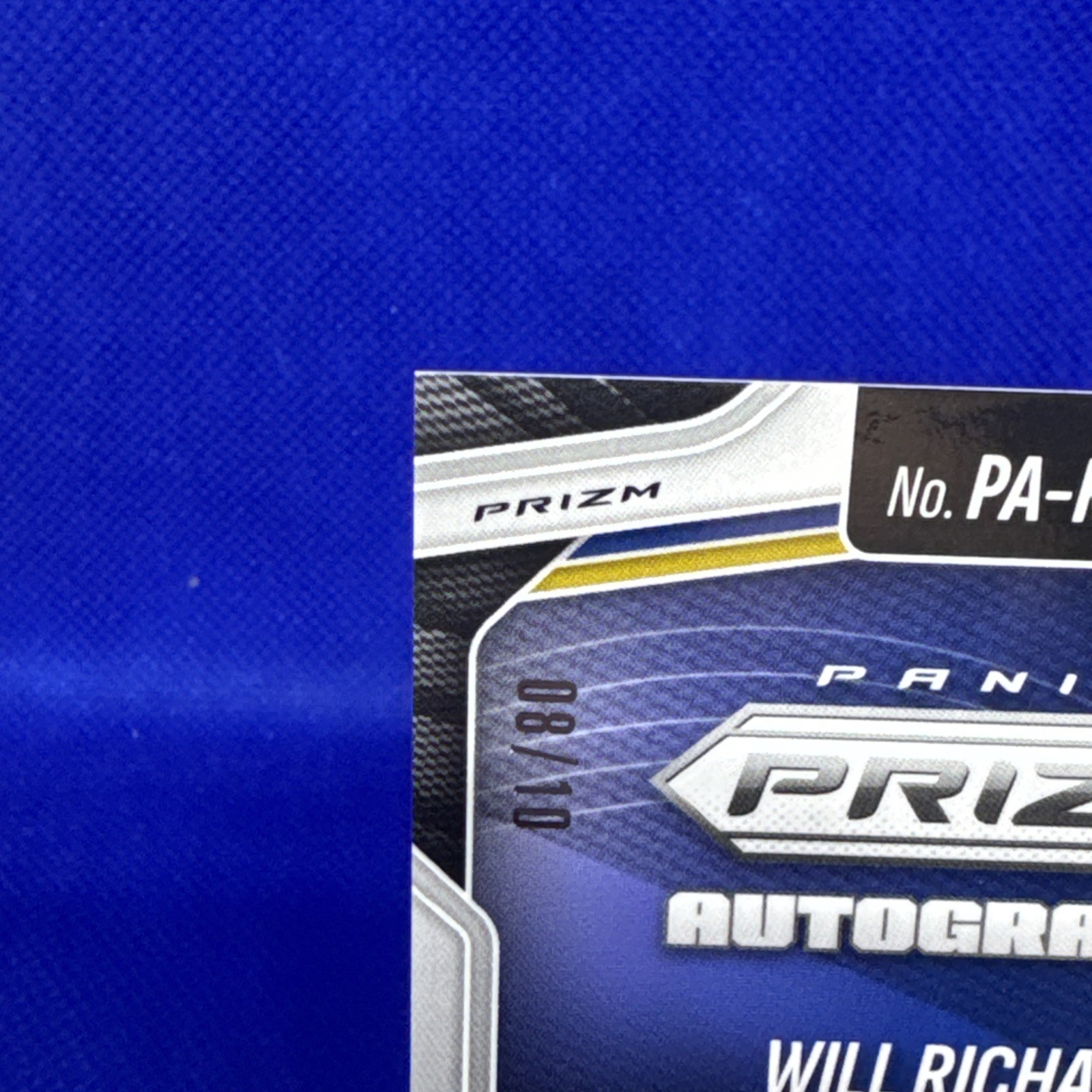 2025-26 Prizm Basketball Will Richard True Gold RC Auto 8/10 Golden State SSP view 8