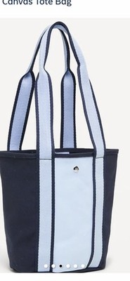 Old Navy Blue Light Blue Small Canvas Tote N Float Your Boat Blue Preppy Style