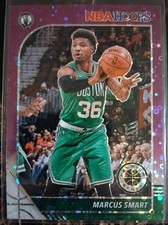 2019-20 Panini NBA Hoops Premium Stock - Marcus Smart #8 Purple Disco Prizm