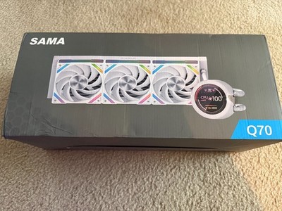 SAMA SM360mm (14.7'' LG) Q70 White Liquid Cooler LCD Display Screen with 3x120mm