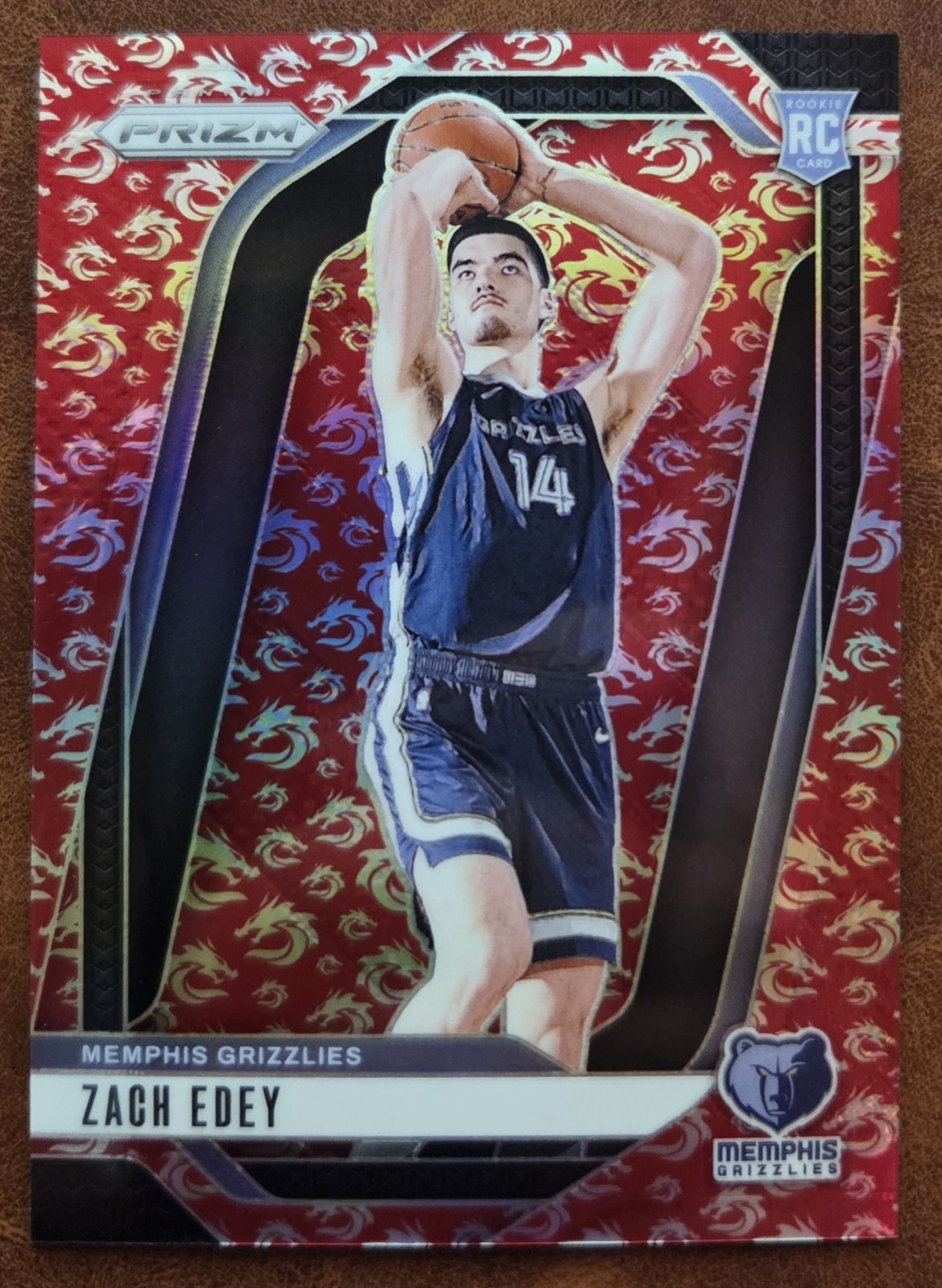 2024-25 Panini Prizm Zach Edey #249 RC Rookie China Dragon Year /88