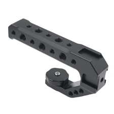 Metal Cheese DSLR Camera Rig Top Handle Three Cold Shoe Adapter Mount Grip