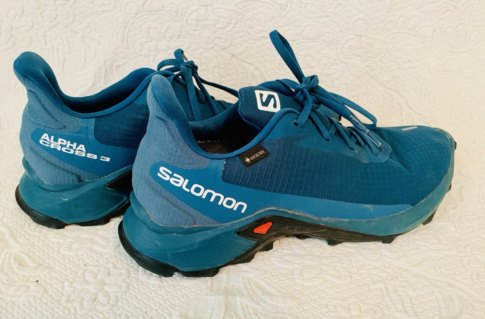 Scarpe da Trail Running Uomo Salomon Alphacross 3 GoreTex Blu Mallard Taglia 11