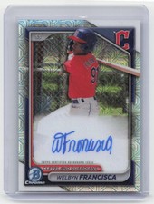 2024 Bowman #BMA-WF Welbyn Francisca Chrome Prospect Autographs Mojo Refractors