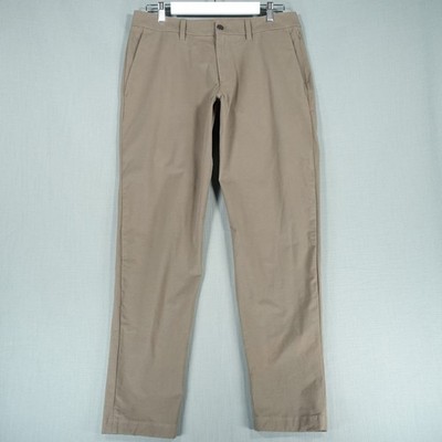 Lululemon Chino Hose Herren 33 Khaki Braun Tapered Commission Warpstreme Pants