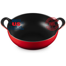 Le Creuset 3Qt Balti Dish Cerise Enameled Cast Iron Made in France