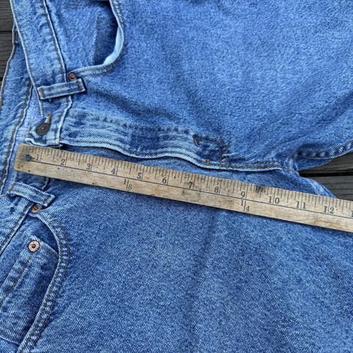 Pantaloncini Vintage Levis 550 Denim Uomo 32 (Adatti 30) Blu Relaxed Fit Jorts USA 90s - Foto 3 di 12
