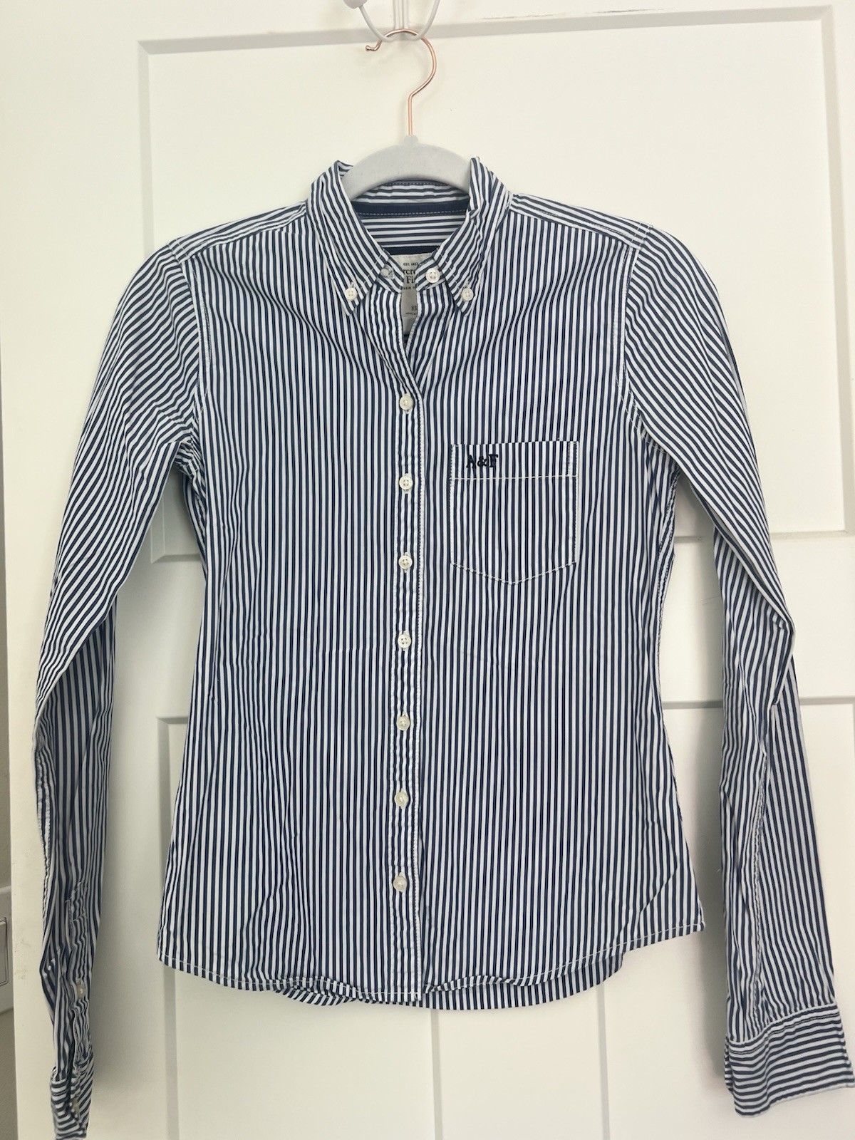 Abercrombie & Fitch A&F Women’s Long Sleeve Stripe Button Down Y2K Preppy XS