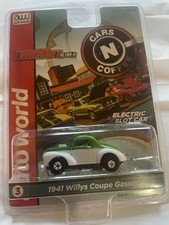 Auto World ThunderJet Ultra G Cars And Coffee 1941 Willys Coupe Gasser Grn/Wht