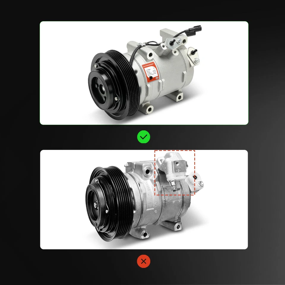 Compresor de aire acondicionado con polea de 6 ranuras para Honda Accord Crosstour Acura RDX TSX TL Foto 2 de 4