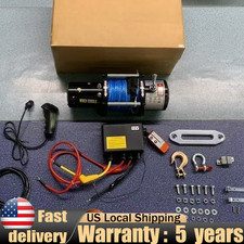 12000lbs Electric Winch 12v Synthetic Cable Truck Trailer Towing 12000lb 12000lbs Electric Winch 12v Synthetic Cable Truck Trailer Towing 12000lb