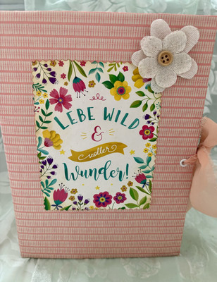junk journal buch, Notizbuch, Unikat, Handarbeit, Blumen, Art