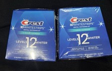 2 Pack Crest 3D Whitestrips 1 Hour Dental Whitening Kit - 40 Stripes. EXP:04/26.