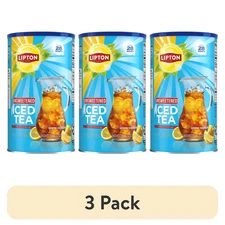 3 PACK NEW Lipton Caffeinated Unsweetened Instant Iced Tea 28 Quarts